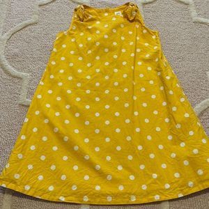 Gap yellow polka dot dress